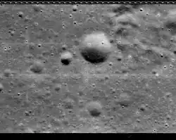 Area east of Gambart crater on November 23, 1966 (1°04′N 12°27′W﻿ / ﻿1.07°N 12.45°W﻿ / 1.07; -12.45)