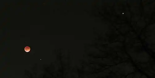 Minneapolis, MN, 7:40 UTC wide angle with Mars