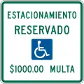 R7-8 Reserved parking (wheelchair)
