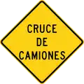 W8-6 Trucks crossing