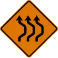 CW24-1bR Double reverse curve (right) (3 lanes)