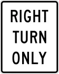R4-21R Right turn only