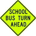 S3-2 School bus turn ahead