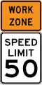United States – Roadworks zone speed limit