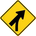 W4-5R Merge right (entering roadway)