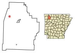 Location in Madison County, Arkansas