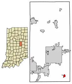 Location in Madison County, Indiana