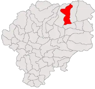 Location in Bistrița-Năsăud County