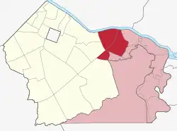 Map of the 2nd legislative of Makati with ceded Makati territories