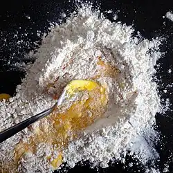 Ingredients are mixed.