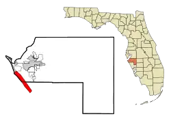 Location in Manatee County and the state of Florida