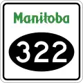 Provincial Road 322 marker