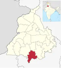 Location in Punjab