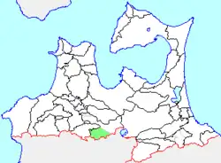 Location of Ikarigaseki in Aomori Prefecture
