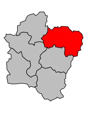 Location of the canton in the arrondissement of Rethel