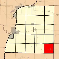 Location in Hancock County