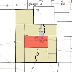 Location of Connersville Township in Fayette County