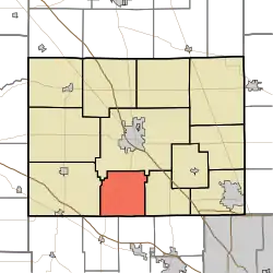 Location of Harrison Township in Boone County
