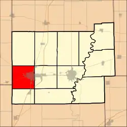 Location in Coles County