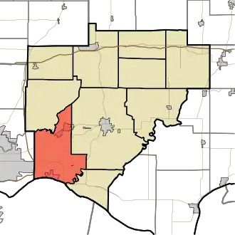 Location in Warrick County