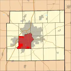 Location of Wayne Township in Allen County, Indiana