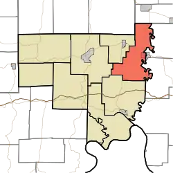 Location of Whiskey Run Township in Crawford County