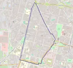 Map of Śródmieście-Zachód