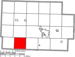 Location of Washington Township in Coshocton County