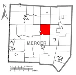 Location of Fairview Township in Mercer County