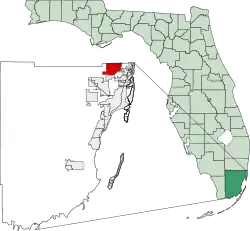 Location in Miami-Dade and the state of Florida