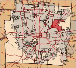 Location of Mifflin Township in Franklin County.