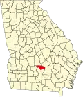 State map highlighting Ben Hill County