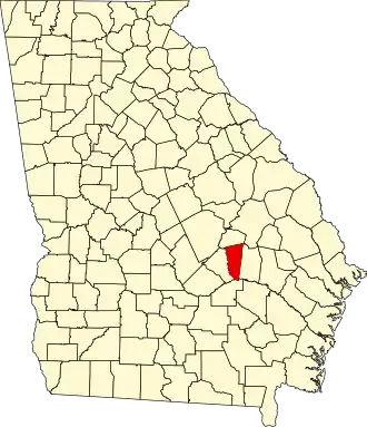 State map highlighting Montgomery County