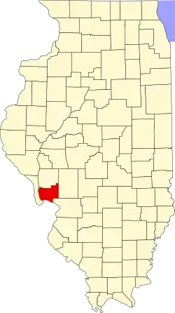 Location of Jersey County within Illinois