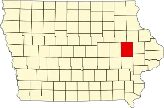 State map highlighting Linn County