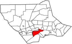 Map of Lycoming County, Pennsylvania highlighting Armstrong Township
