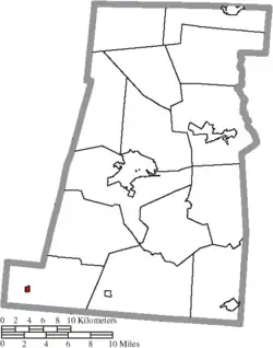 Location of South Solon in Madison County