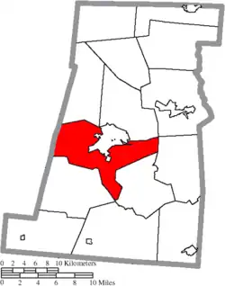 Location of Union Township in Madison County