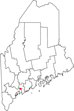 Location of Topsham, Maine