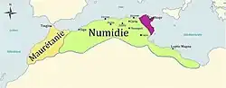 Image 9Map of Numidia (from History of Algeria)