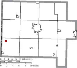 Location of Wren in Van Wert County