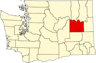 State map highlighting Lincoln County