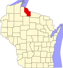 State map highlighting Iron County