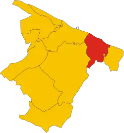 Trani within the Province of Barletta-Andria-Trani