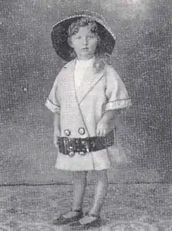 Marcelle Lafont as a young child in 1910