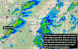 Radar loop of Central Arkansas