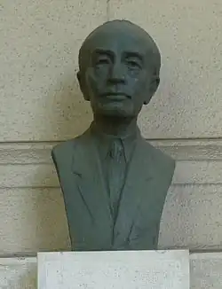 Photograph of bust of József Marek