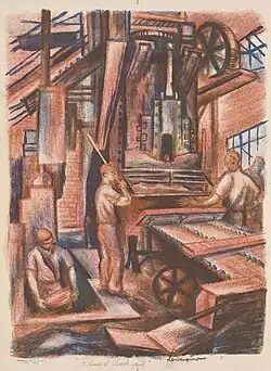 Interior of Brickyard, ca. 1935