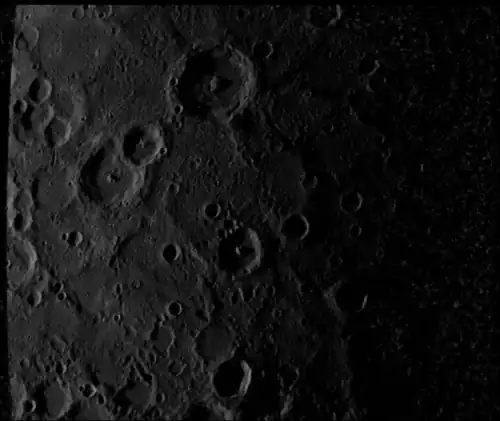 Mariner 10 image, with Donne at top