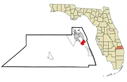 Location in Martin County and the state of Florida